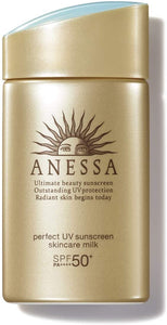 SHISEIDO ANESSA Perfect UV Skin Care Milk SPF50 + / PA ++++ For Face & Body (60ml)