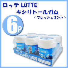 Lotte Xylitol Gum Fresh Mint F Bottle x 6 pcs.