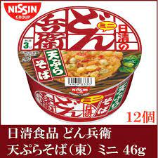 Nissin Foods Donbei Tempura Soba Mini East Japan 46g (12 pieces) [Boxed]