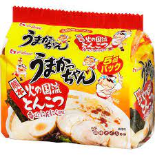 House Foods Umakacchan (Kumamoto, Japan) "Tonkotsu (pork bone) flavored with garlic" 5 packs (94g x 5 servings)