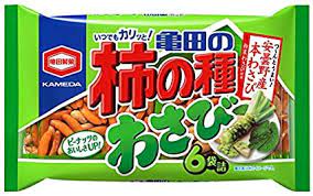 Kameda Seika Kameda no Kaki no Tane Wasabi 6 bags 182g x12 pieces / Japanese Senbei