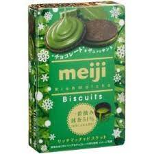 Meiji Rich Green Tea Biscuits 6pcs x5pcs