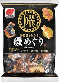 Sanko Seika /  Rice cracker , Senbei/ Iso Meguri 80g x12 pcs set