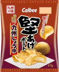 Calbee Kata-Age Potato Kyushu Shoyu 63g