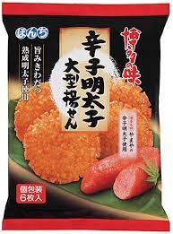 Bonchi Spicy Cod Roe Large Fried Rice Crackers 6pcs x 6 sets