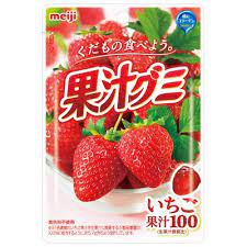 Meiji Fruit Juice Gummy Strawberry 51g x10 pcs.