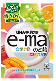 UHA  Mikakuto /  e-ma throat lozenge bag colorful fruit change