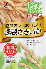 Sanei food industry / Hokkaido made, Delicious smoked saki squid with no sugar added 54g