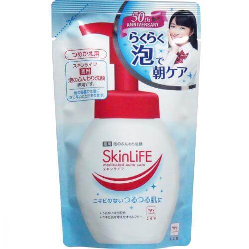 Milk Soap Skin Life Medicated Foaming Face Wash, Refill 180mL