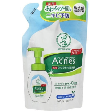 LOHTO Mentholatum Acnes Medicated Fluffy Foam Face Wash Replacement (140ML)