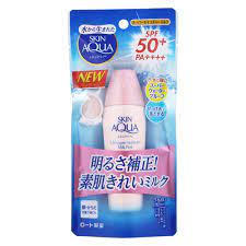 ROHTO Skin Aqua Super Moisture Milk Sunscreen Pink SPF50+/PA++++ 40mL