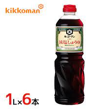 KIKKOMAN Low-sodium soy sauce pack 1L x6 pcs.