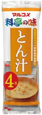 Marukome Instant Raw Miso Soup Tonjiru 4 servings x12 pcs Set