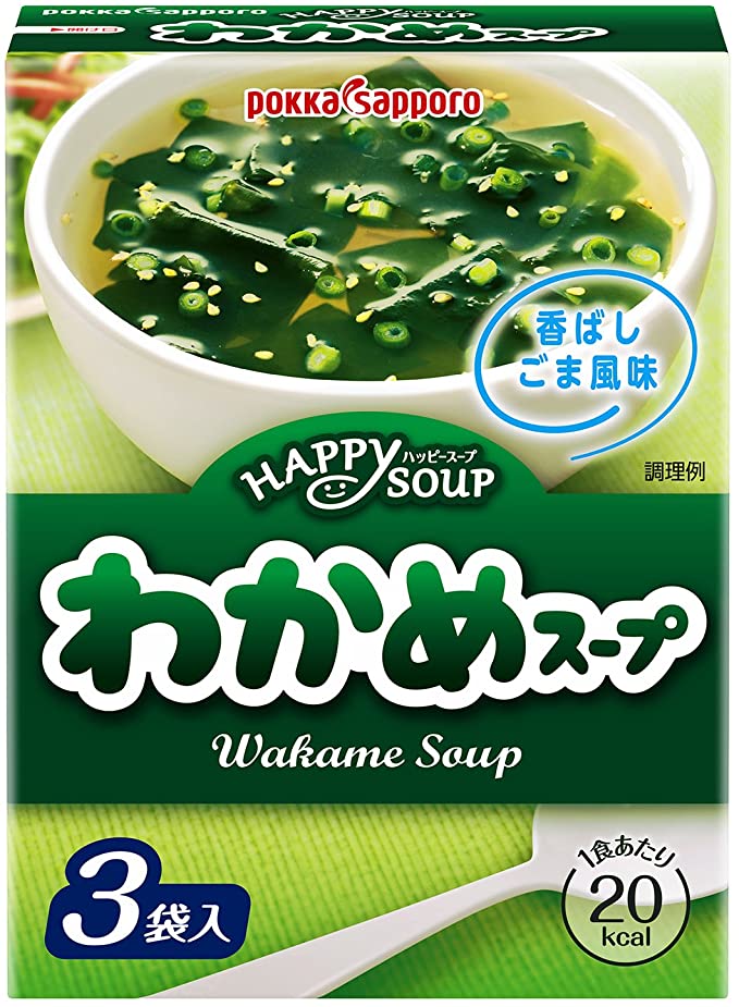 Pokka Sapporo Happy Soup Wakame Soup Box 6.5gX3 x5 pcs.