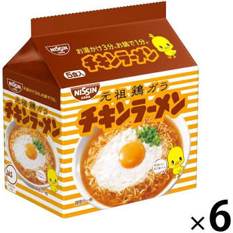 NISSIN FOODS Chicken Ramen 5-Serving Pack 85gX5bags x6pcs