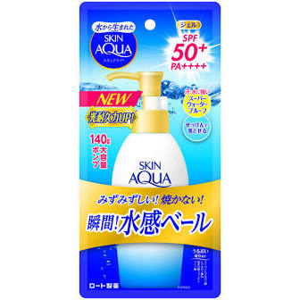 ROHTO  SKIN AQUA Super Moisture Gel Sunscreen ＜Pump＞ SPF50+/PA++++ 140g
